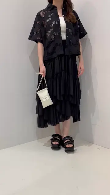 コットンティアードスカート BLACK | ALL ITEM | ROOM903 online