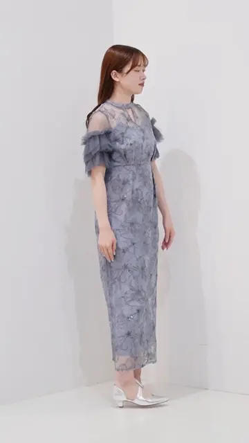 key neck embroidery dress | ALL ITEM | ROOM903 online