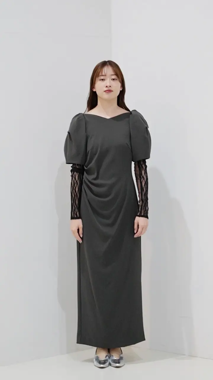 lace arm drape dress | DRESS,DRESS | ROOM903 online
