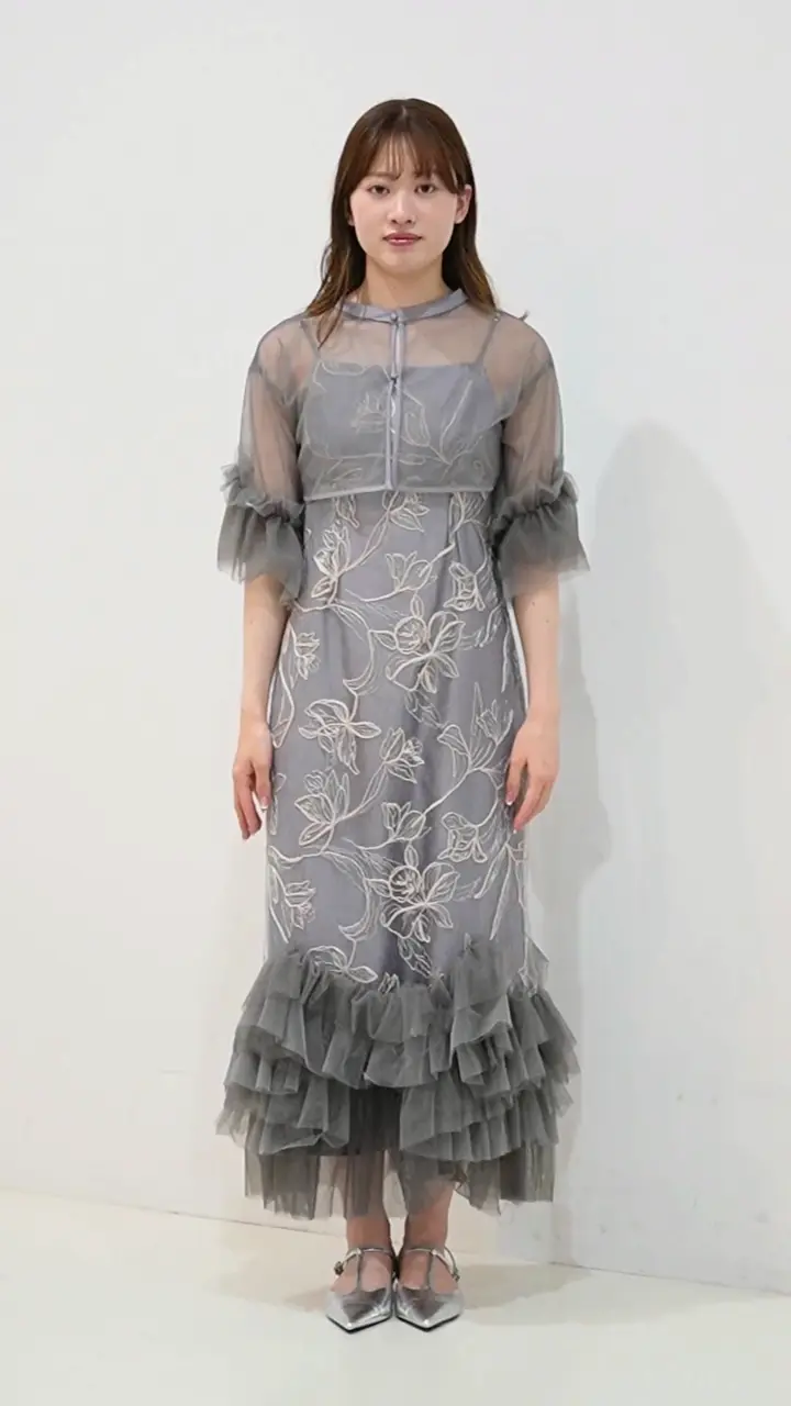 【正規品】embroidery frill blouse Embroidery frill Set Dress | ONEPIECE,ドレス | ROOM903 online