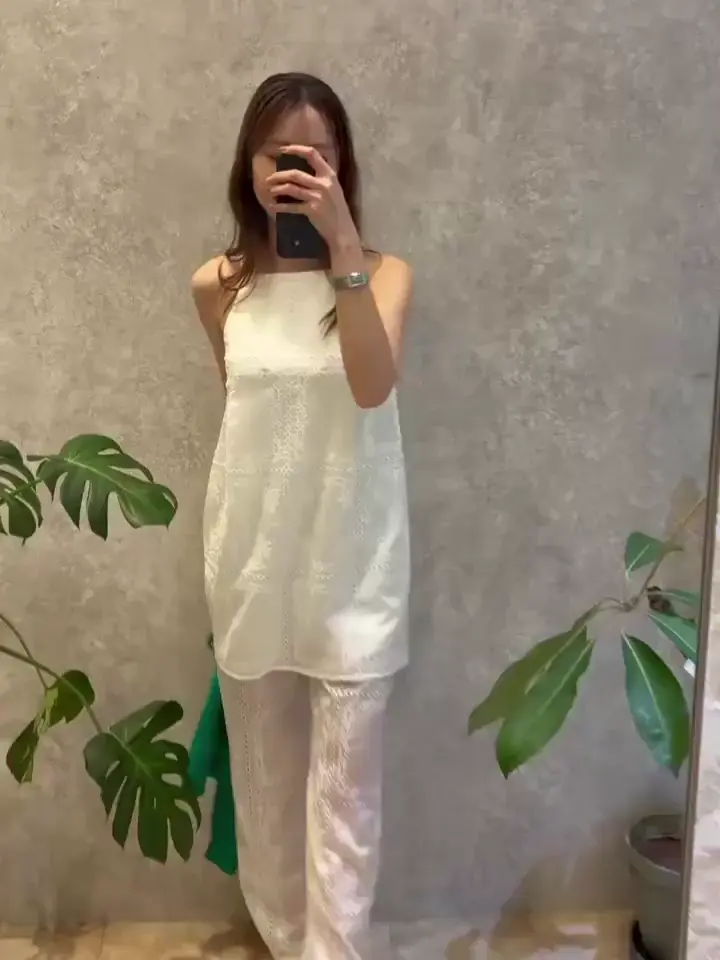 EMBROIDERY LACE CAMI ALL IN ONE | ONEPIECE,サロペット