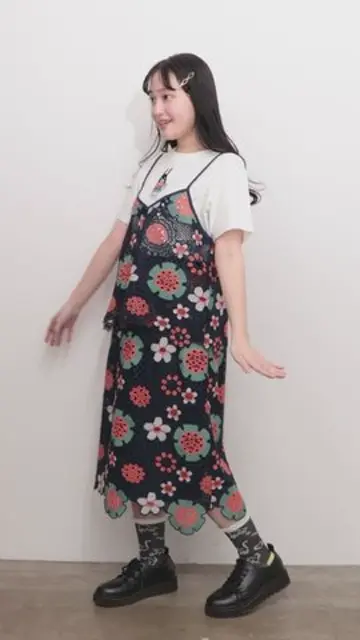 スカラー かぎ編み風 花柄レーススカート 151645：かぎ編み風 花柄レーススカートの通販-ScoLar