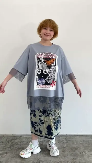 152631：スカラーちゃん柄メッシュ切替BIG-Tの通販-ScoLar