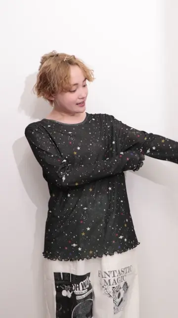 152691：アート・宇宙・花柄 3柄展開 接触冷感シアーロンTの通販