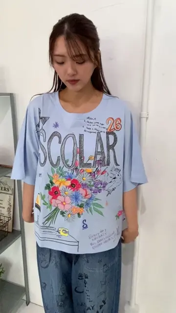 152685：スカラーロゴ花束柄 接触冷感プルオーバーの通販-ScoLar