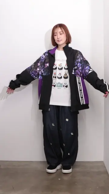 353107：クマ宇宙柄スポーティーブルゾンの通販-ScoLar