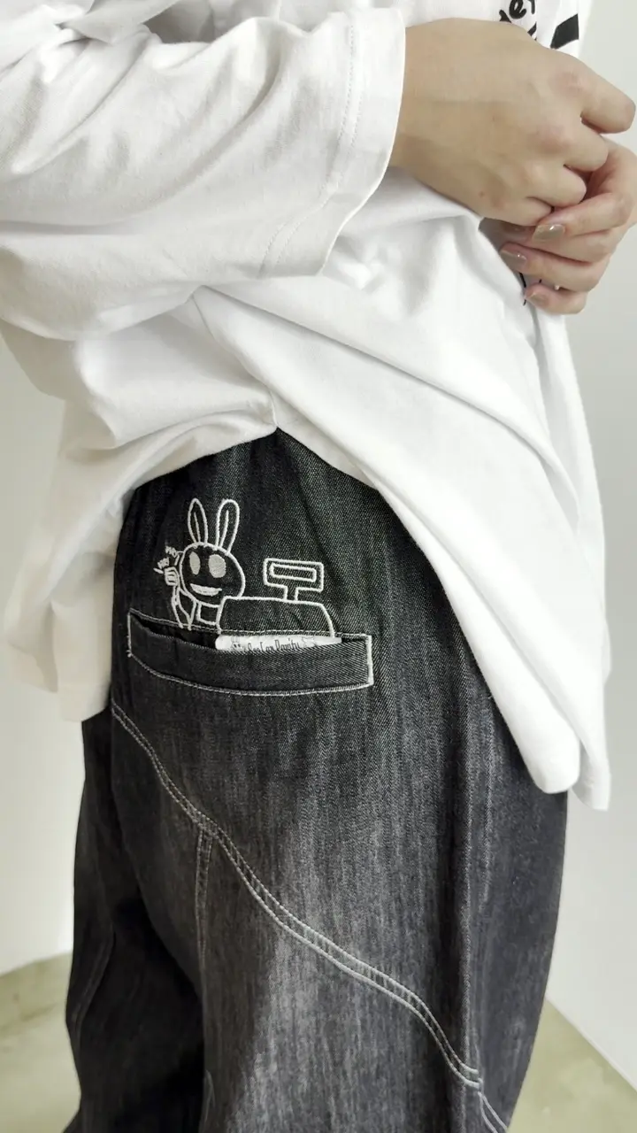 353117：虚無ストアでお買い物 刺繍パンツの通販-ScoLar