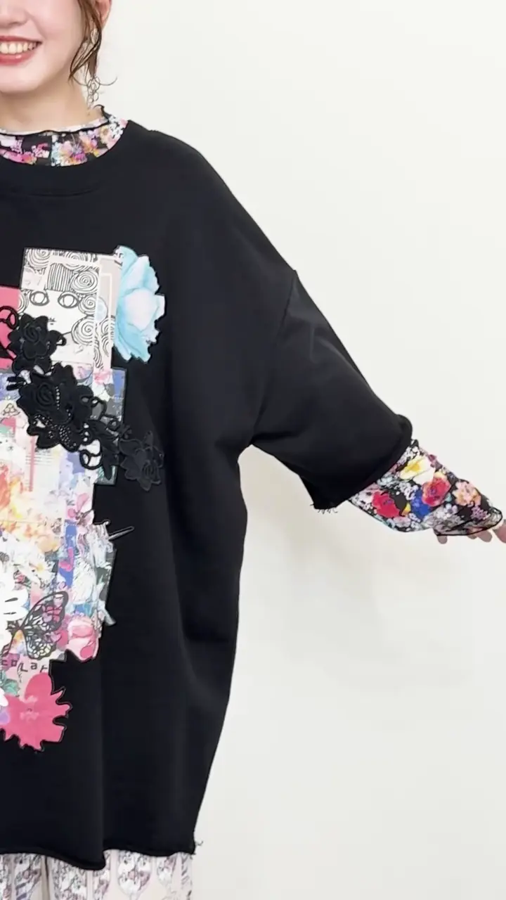 153641：スカラー総柄ロングスリーブTシャツの通販-ScoLar