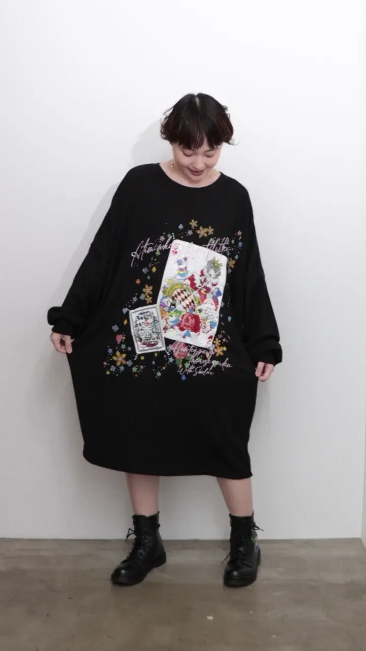 153763：スカラートランプ アップリケ刺繍ワンピースの通販-ScoLar