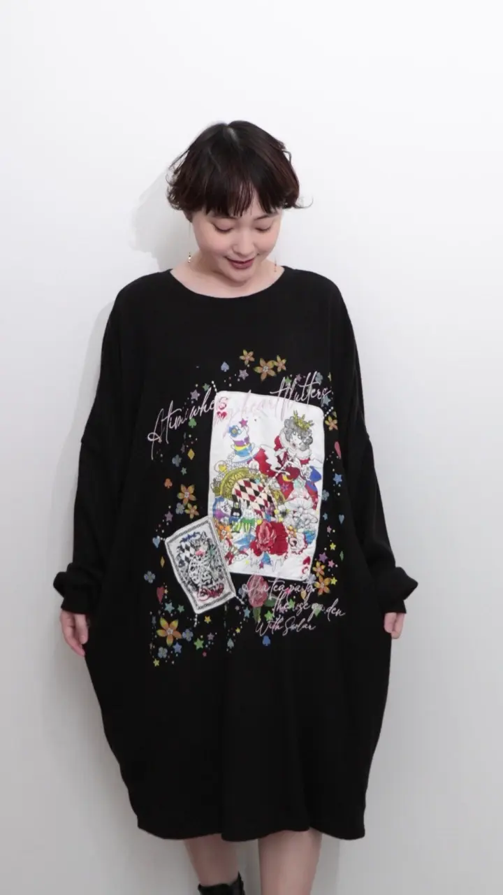 153763：スカラートランプ アップリケ刺繍ワンピースの通販-ScoLar