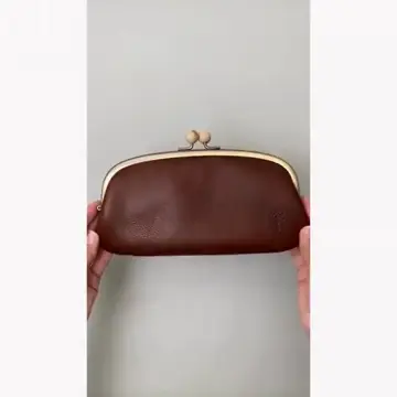 Kanmi. ブラウン長財布 WL22-24-15 Kanmi. /カンミ ドロップツリー木玉 ロングがま口ウォレット