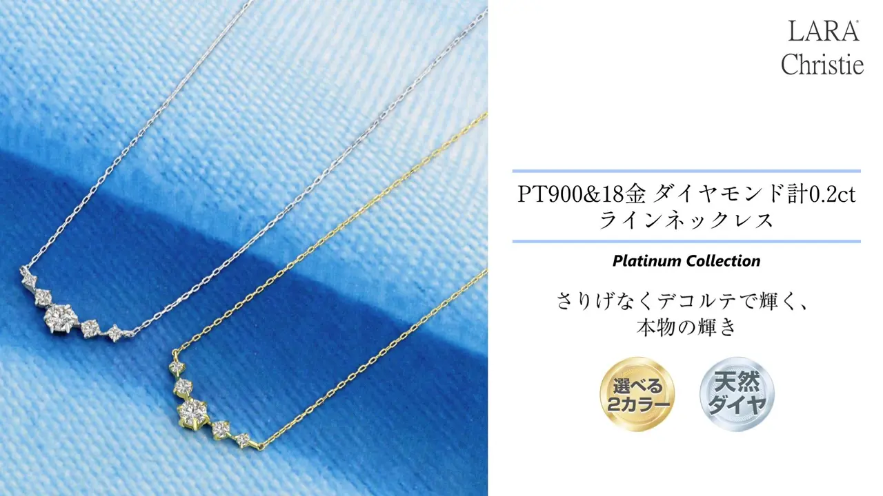 ネックレス レディース ダイヤモンド 0.2ct ラインpt900 プラチナ lp37