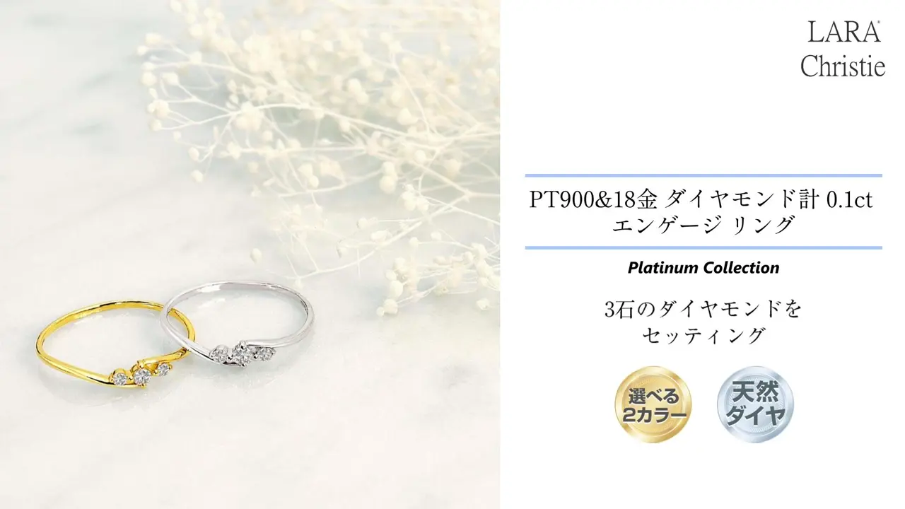 リング 指輪 ダイヤモンド 0.1ct エターナル エンゲージ pt900