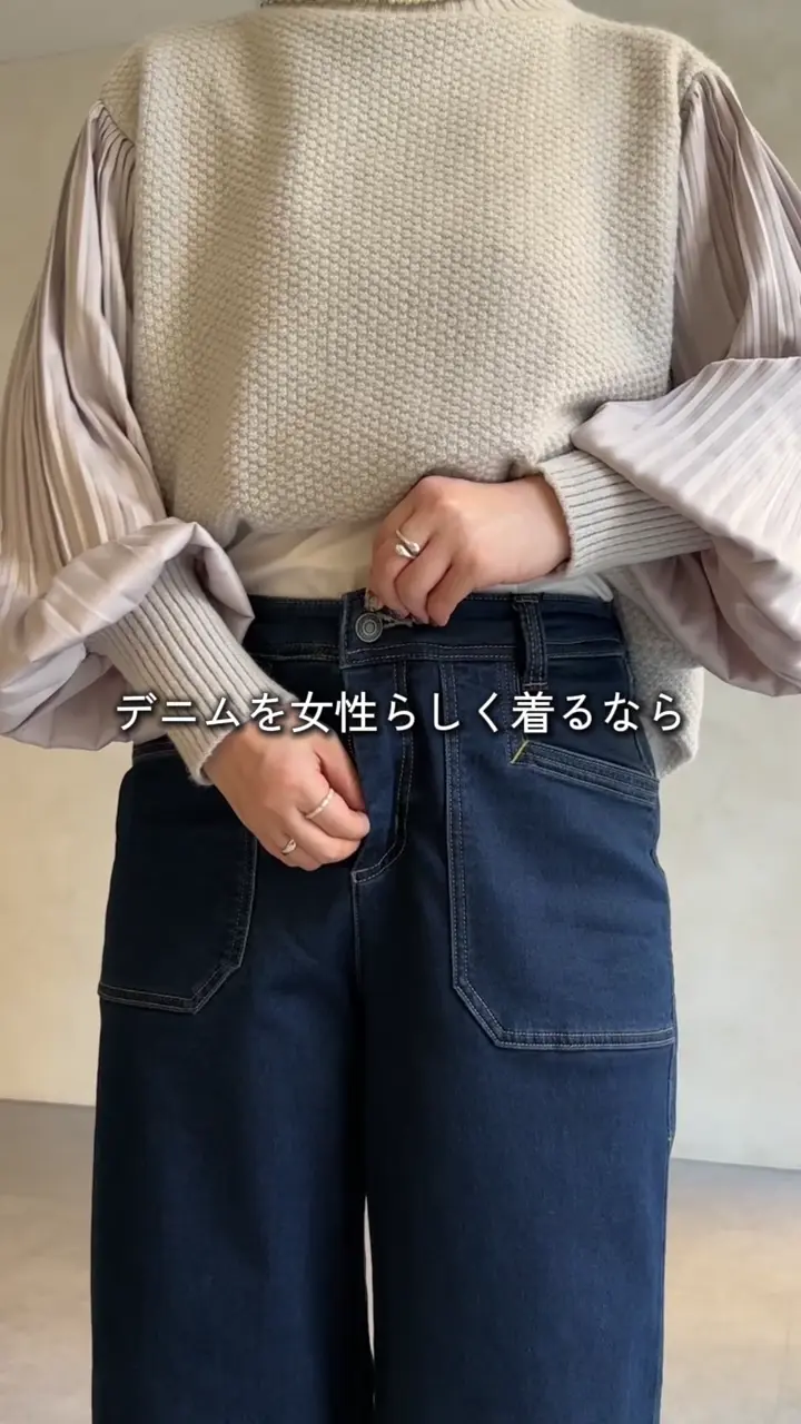 袖異素材レイヤードニットプルオーバー | un dix cors(アンディコール