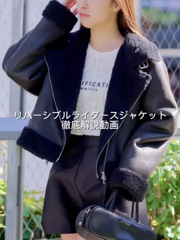 新品❣️10万円❣️ キャシャレル　ライダースジャケット　リアルファー　紺　I40 新品❣️10万円❣️ キャシャレル ライダースジャケット リアルファー