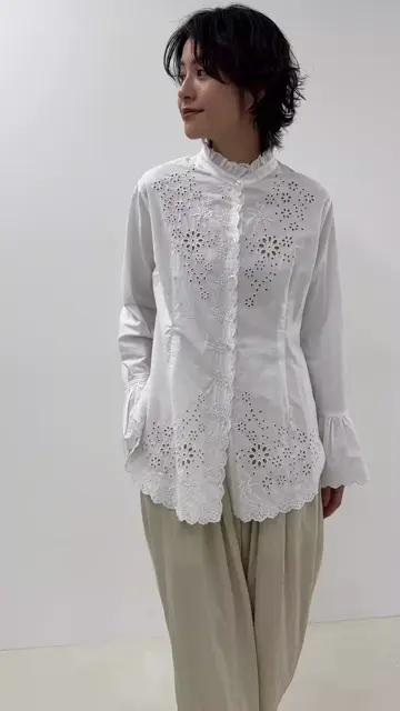 MAQWEL/マクウェル】レース刺繍ブラウス | NOLLEY