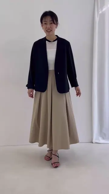 追加】ウォッシャブルタフタタックフレアスカート | NOLLEY'S