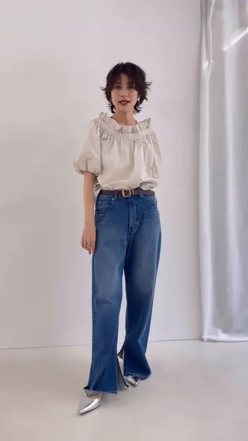 未使用♡オフショルブラウス DAY CLOSET ブラウス シャツ 「ドラマ衣装提供/2way/シボ加工