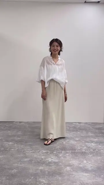 シアーラミー袖バルーンブラウス | NOLLEY