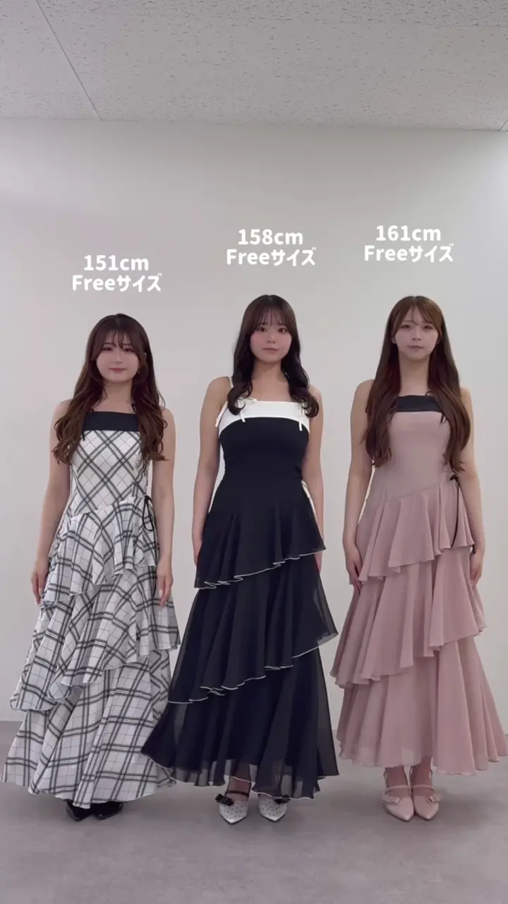 Chiffon Tiered Long Onepiece | Belle Charme(ベルシャルム