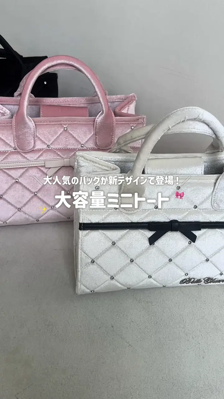 Velour Quilted Ribbon Mini Tote | Belle Charme(ベルシャルム