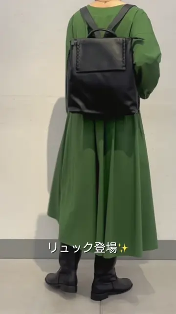 本革/A4サイズ対応/通勤におすすめ》サイド編みリュック | ear
