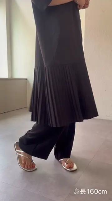 動画あり》半袖ランダムアンダープリーツワンピース【SUM1 STYLE