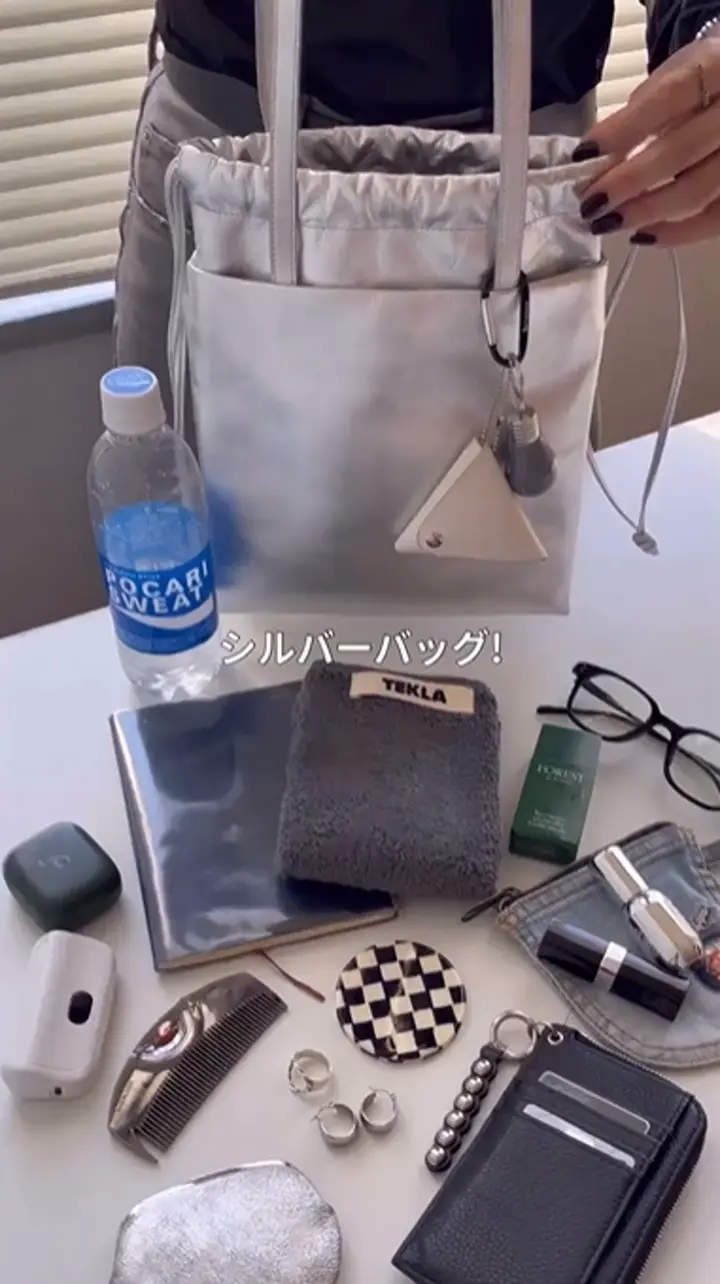 本革》シンプル巾着トートバッグS | ear PAPILLONNER(イア パピヨネ