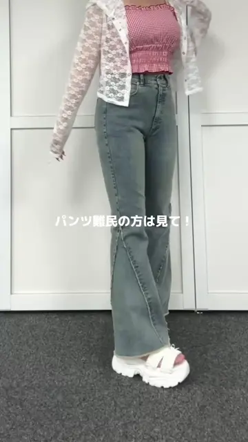 B3 美脚フレアストレッチデニムジーンズ32サイズ　薄紫系　美品 B3 美脚フレアストレッチデニムジーンズ32サイズ 薄紫系 美品