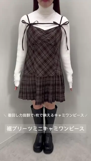 裾プリーツミニキャミワンピース | OLIVE des OLIVE(オリーブ デ