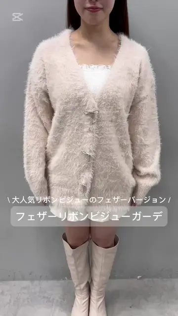チェスティ♡ビジュー♡リボンカーデ♡ フェザーリボンビジューカーデ | OLIVE des OLIVE(オリーブ デ