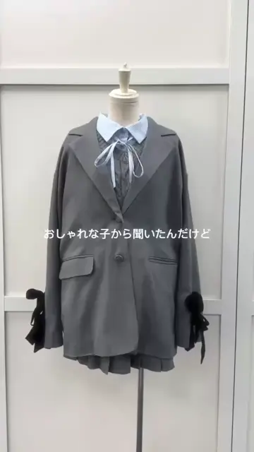 OLIVE des OLIVE 袖リボンテーラードジャケット、プリーツスカート OLIVE des OLIVE/【OLIVE des OLIVE】袖リボンテーラード