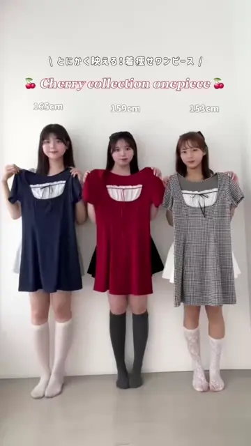 Shion チェリープリーツミニワンピース　OLIVE des OLIVE 大好評につき再販売】Shion チェリープリーツミニワンピース