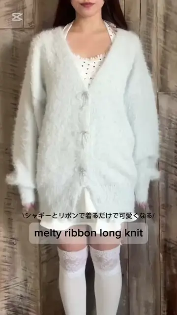 melty ribbon long knit | OLIVE des OLIVE(オリーブ デ オリーブ