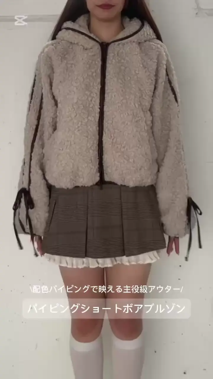 パイピングショートボアブルゾン | OLIVE des OLIVE(オリーブ デ