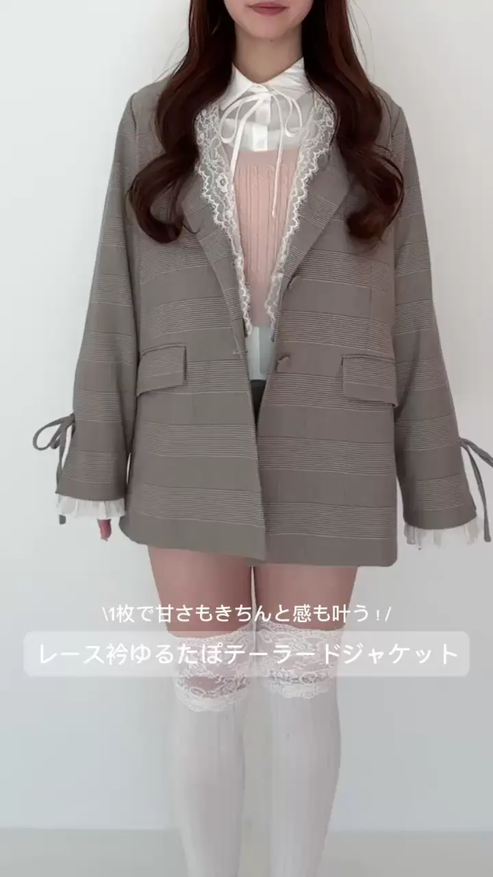 レース衿ゆるたぽテーラードジャケット | OLIVE des OLIVE(オリーブ デ