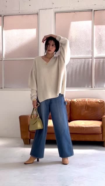 触れたくなるような素材感が魅力】ヘアリーヤーンボリュームスリーブ