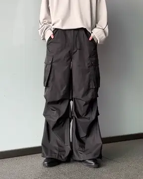 Neucon/ニューコン】 ボリュームワイドパラシュートカーゴパンツ