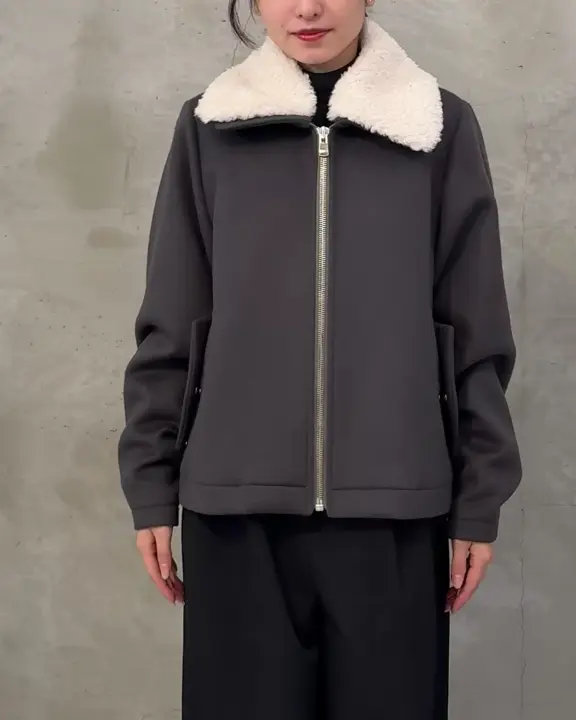 ビーバーメルトン襟ボアブルゾン | Lui's(ルイス)レディース | PAL