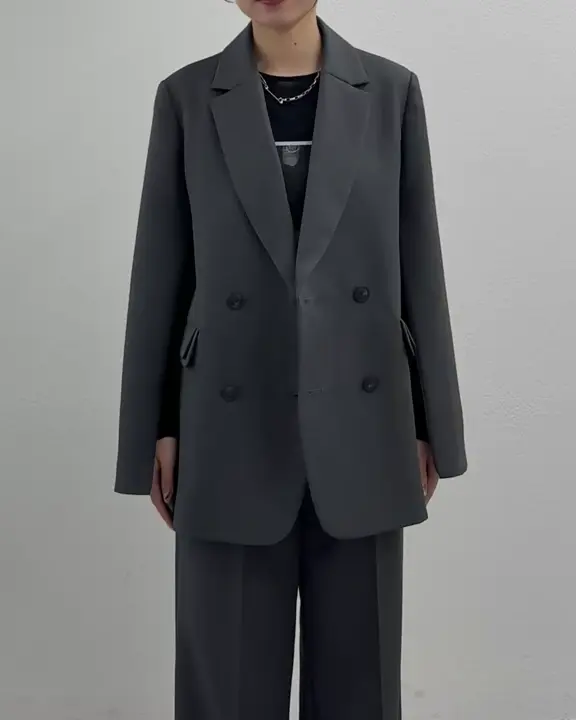 オケージョン◎ 】2WAYスリーブストレッチツイルオーバーダブル