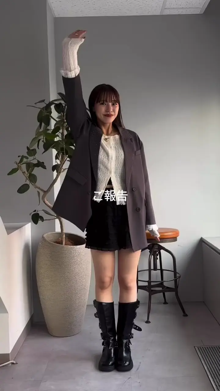 あみ(＠a.m.6.43)企画】ラメドットレーステーラードジャケット