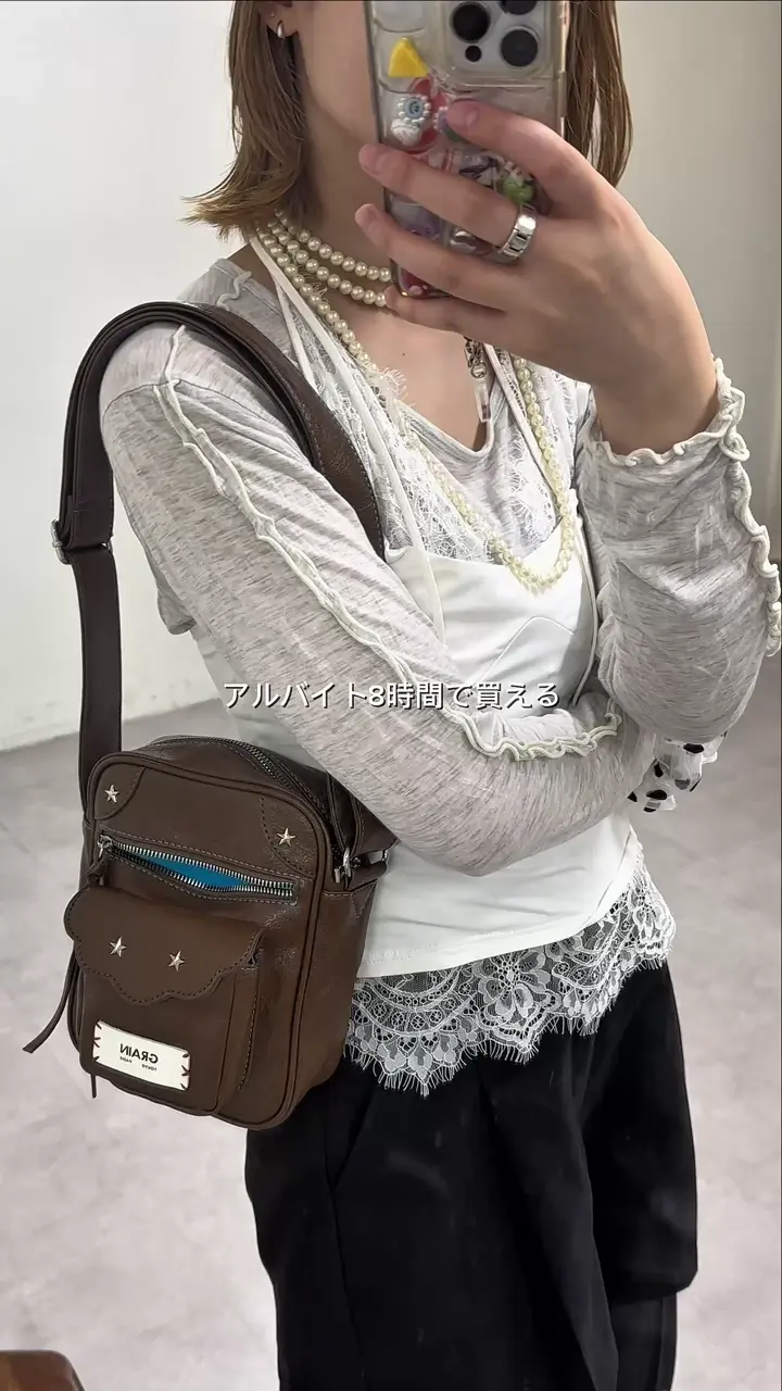 GRAIN/グレイン】ヴィンテージスタースタッズミニショルダーバッグ