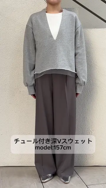 コラージュガリャルダガランテ 深Vネックスウェット 深Vで着やせ/ロングシーズン着れる】深Vスウェット | COLLAGE