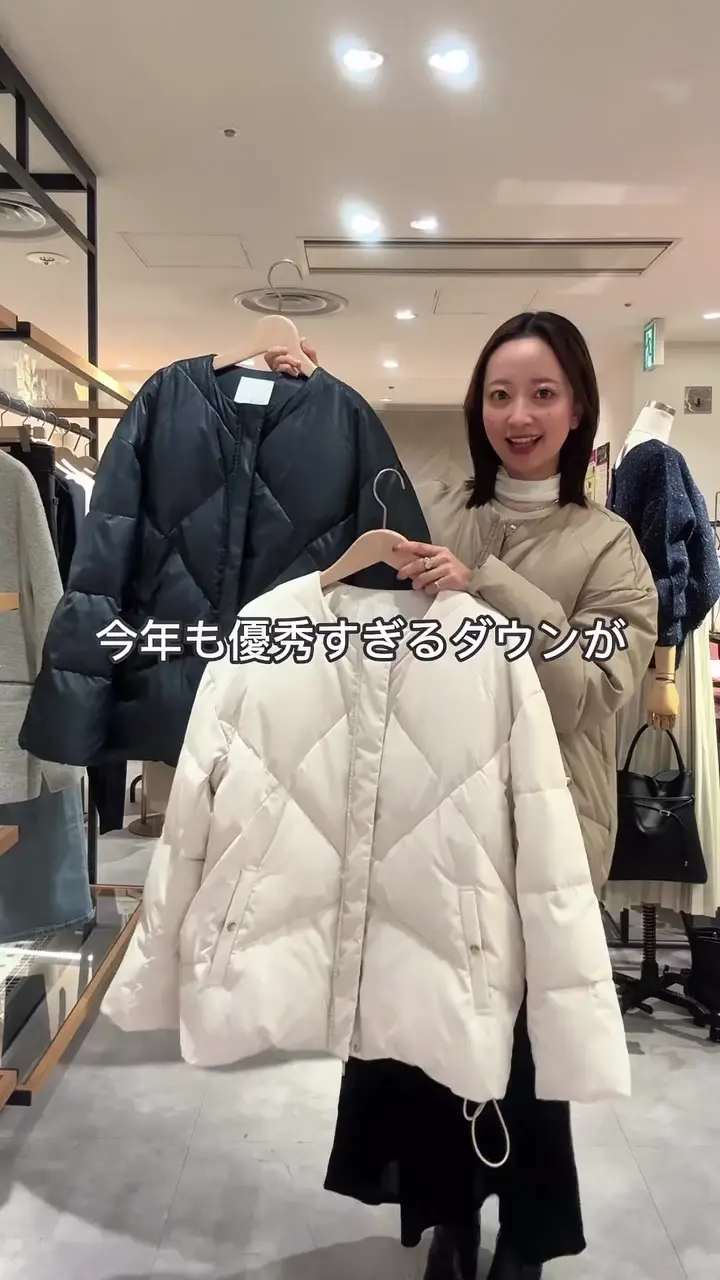 マット見え/軽量コート】ライトエンボスノーカラーダウン | COLLAGE