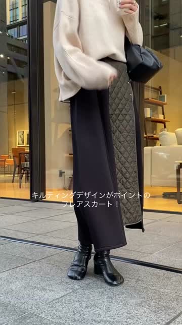 キルティング切替ダンボールスカート | DOUDOU(ドゥドゥ)レディース  