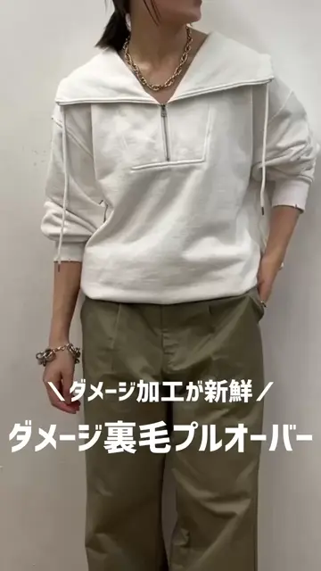 【DOUDOU】ダメージ裏毛プルオーバー ダメージ裏毛プルオーバー | DOUDOU(ドゥドゥ)レディース | PAL