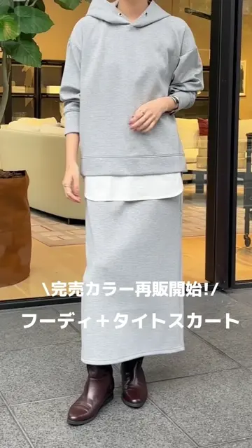 完売カラー再販開始！【WEB限定】フーディー＋タイトスカート | DOUDOU