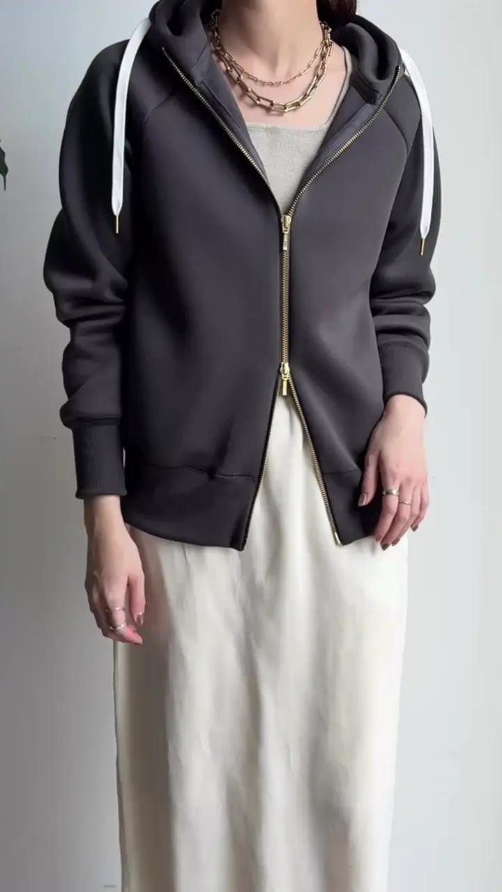 プラムダンボールジップフーディー | DOUDOU(ドゥドゥ)レディース