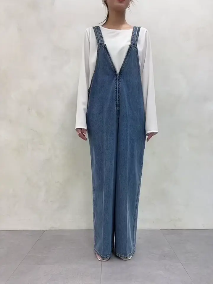 深Vデニムサロペット | DOUDOU(ドゥドゥ)レディース | PAL CLOSET(パル
