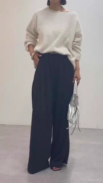 PaddyHill ファーカシミヤプルオーバー　ネイビー ファーカシミヤプルオーバー | Omekashi(オメカシ)レディース